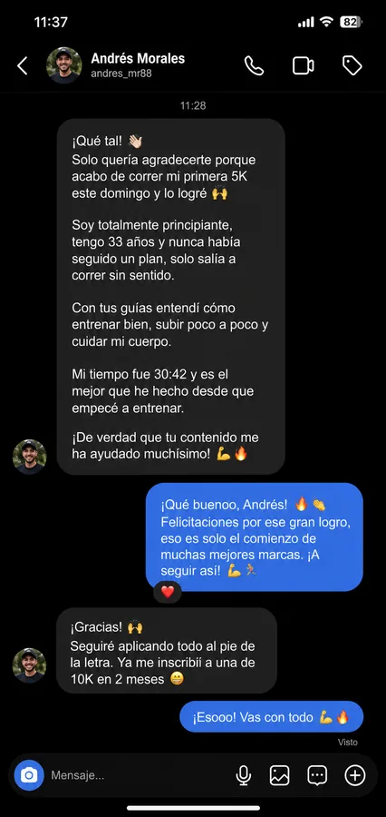 Historia de Andrés M. — Primeros 5K
