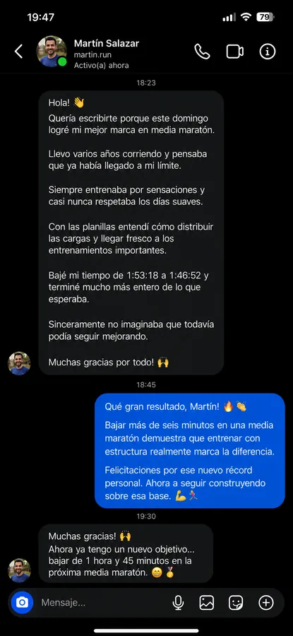 Historia de Martín S. — Media maratón (21K)
